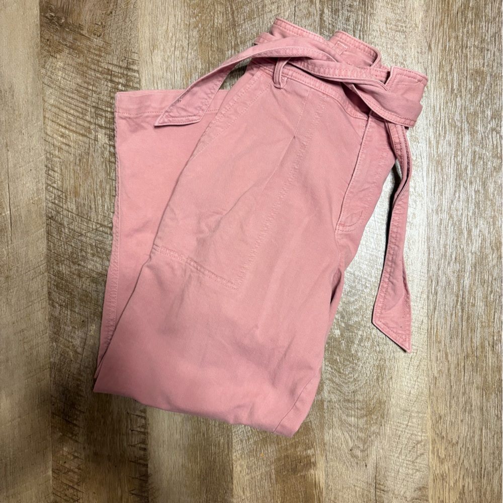 LOFT Blush Pink Tie-Waist Pants